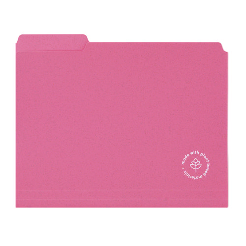 Picture of U-Eco Poly File Folders, 1/3 Cut Tabs: Assorted, Letter Size, 0.5" Expansion, Assorted Colors, 24/Pack