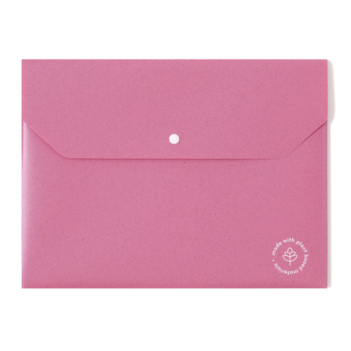 Picture of U-Eco Document Holder, 0.59" Expansion, 1 Section, Snap Button Closure, Letter Size, Assorted Colors, 10/Pack