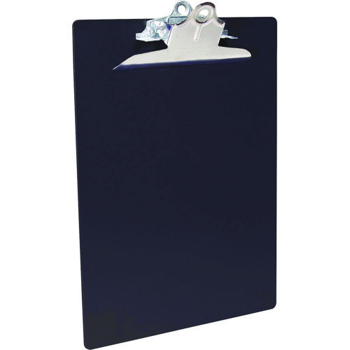 Picture of Recycled Plastic Clipboard with Ruler Edge, 1" Clip Capacity, Holds 8.5 x 11 Sheets, Black