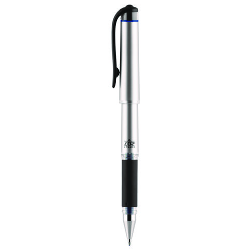 Picture of 207 Impact Gel Pen, Stick, Bold 1 mm, Blue Ink, Silver/Black/Blue Barrel