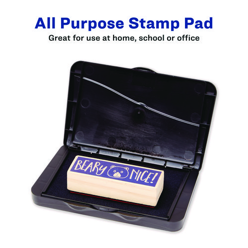 Picture of Pre-Inked Foam Stamp Pad, 4.25" x 2.75", Black