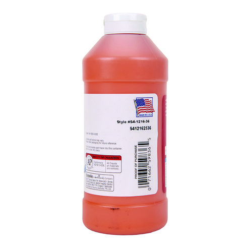 Picture of Premier Tempera Paint, Orange, 16 oz Bottle