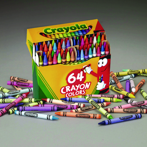 Picture of Classic Color Crayons in Flip-Top Pack with Sharpener, 64 Colors/Pack