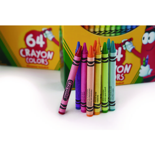 Picture of Classic Color Crayons in Flip-Top Pack with Sharpener, 64 Colors/Pack