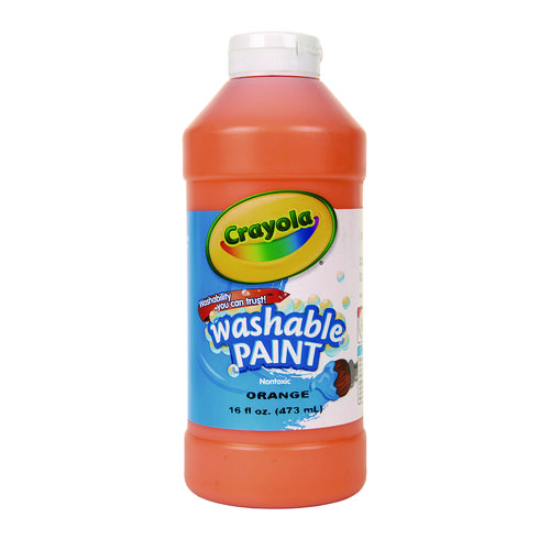 Picture of Washable Paint, Orange, 16 oz Bottle