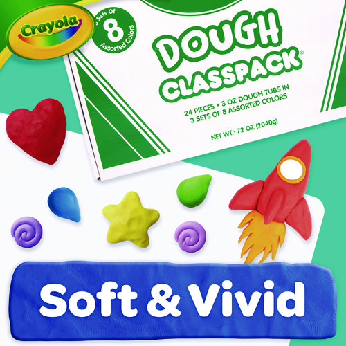 Picture of Dough Classpack, 3 oz, 8 Assorted Colors, 24/Pack