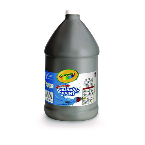 Picture of Washable Paint, Black, 1 gal Bottle