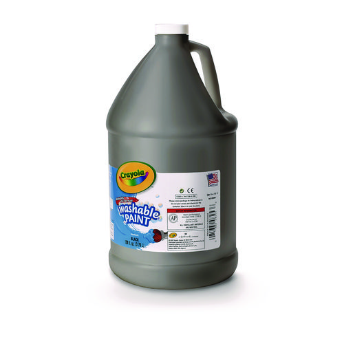 Picture of Washable Paint, Black, 1 gal Bottle