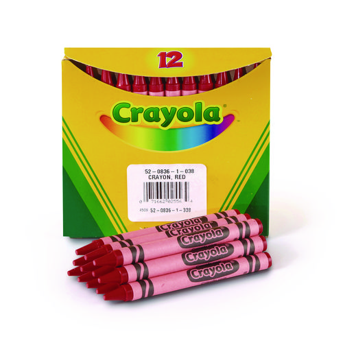 Picture of Bulk Crayons, Red, 12/Box