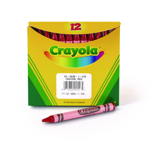 Picture of Bulk Crayons, Red, 12/Box