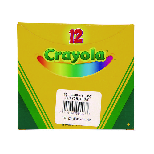 Picture of Bulkl Crayons, Gray, 12/Box