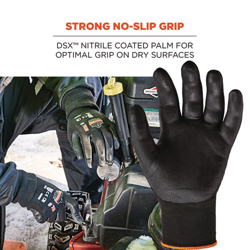 Picture of ProFlex 7001 Nitrile-Coated Gloves, EN388: 4121X, 8.25" Long, X-Small, Black, 12 Pairs/Carton