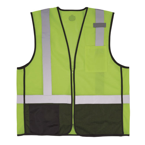 Picture of GloWear 8210Z Hi-Vis Class 2 Mesh Vest, Small to Medium, Lime