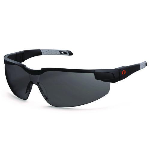 Picture of Skullerz DELLENGER Safety Glasses with Adjustable Temples, Matte Black Nylon Impact Frame, Smoke Polycarbonate Lens