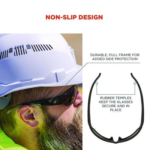 Picture of Skullerz THOR Anti-Scratch and Enhanced Anti-Fog Safety Glasses, Black Nylon Impact Frame, Smoke Polycarbonate Lens