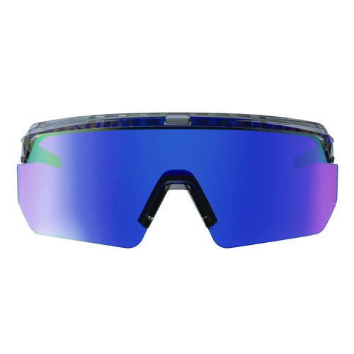 Picture of Skullerz AEGIR Anti-Scratch/Anti-Fog Safety Glasses, Clear Smoke Nylon Impact Frame, Blue Mirror Polycarbonate Lens
