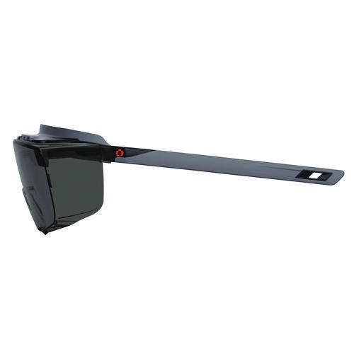 Picture of Skullerz OSMIN Safety Glasses, Matte Black Polycarbonate Frame, Smoke Polycarbonate Lens