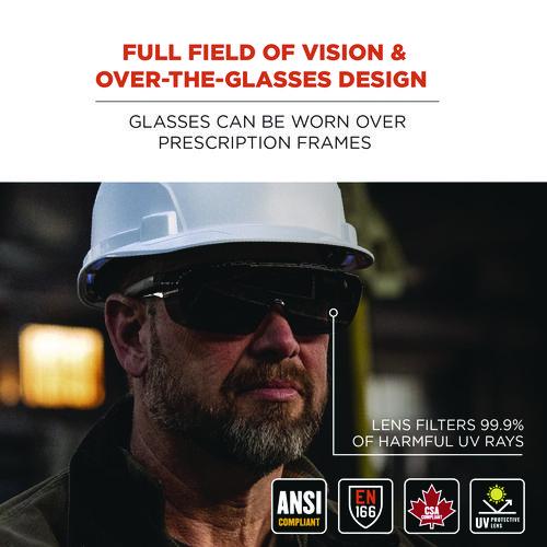 Picture of Skullerz OSMIN Safety Glasses, Matte Black Polycarbonate Frame, Smoke Polycarbonate Lens