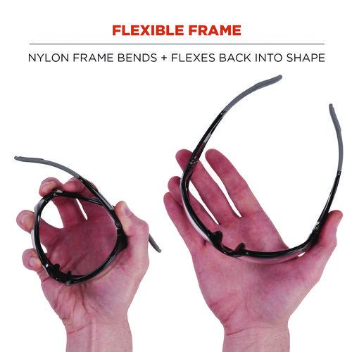 Picture of Skullerz BALDR Anti-Scratch/Anti-Fog Safety Glasses, Matte Black Nylon Impact Frame, Clear Polycarbonate Lens