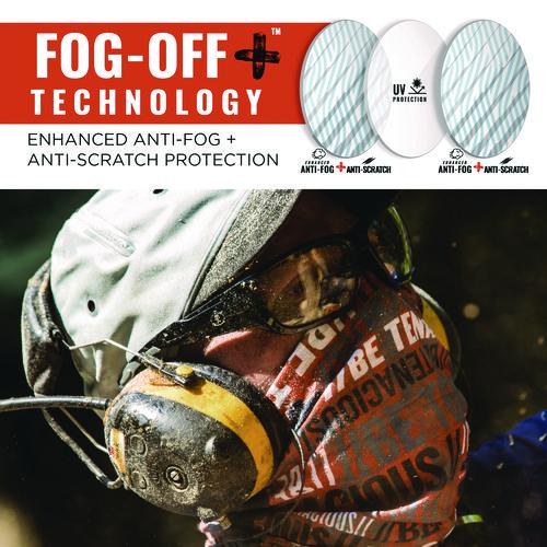 Picture of Skullerz BALDR Anti-Scratch/Anti-Fog Safety Glasses, Matte Black Nylon Impact Frame, Clear Polycarbonate Lens