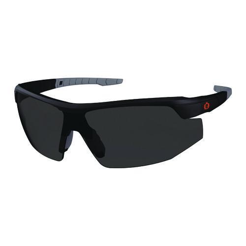 Picture of Skullerz SKOLL Anti-Scratch/Anti-Fog Safety Glasses, Matte Black Nylon Impact Frame, Smoke Polycarbonate Lens