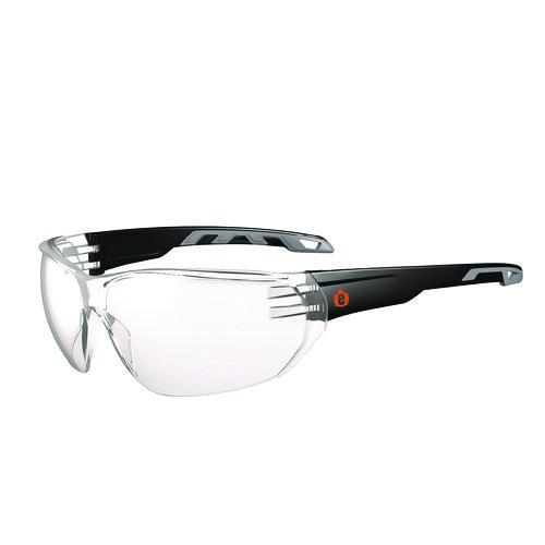 Picture of Skullerz VALI Anti-Scratch/Enhanced Anti-Fog Safety Glasses, Matte Black Frameless, Clear Polycarbonate Lens