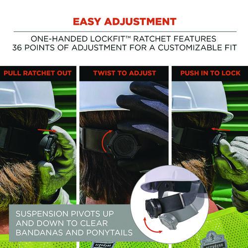 Picture of Skullerz 8967 Class E Lightweight Cap-Style Hard Hat, 6-Point Rachet Suspension, Lime