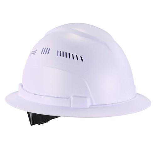 Picture of Skullerz 8968 Class C Lightweight Full Brim Hard Hat, Adjustable Venting, 6-Point Rachet Suspension, White