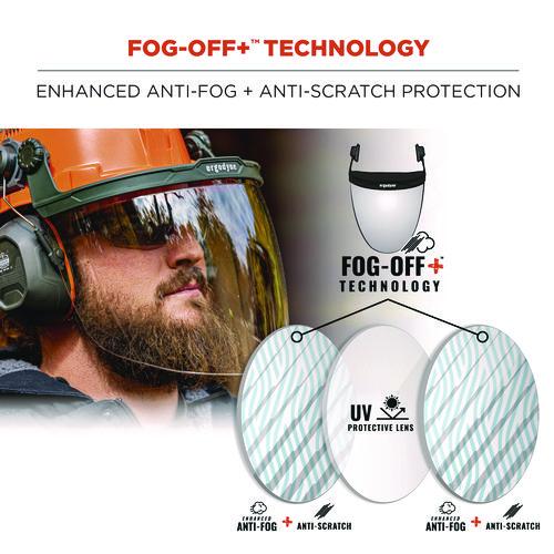 Picture of Skullerz 8994 Anti-Scratch/Anti-Fog Hard Hat Face Shield, Cap-Style/Safety Helmet Adapter, Clear Lens