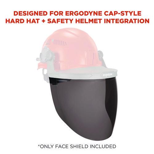Picture of Skullerz 8997 Anti-Scratch/Anti-Fog Face Shield Replacement, Cap-Style/Safety Helmet, Smoke Lens