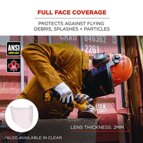 Picture of Skullerz 8997 Anti-Scratch/Anti-Fog Face Shield Replacement, Cap-Style/Safety Helmet, Smoke Lens