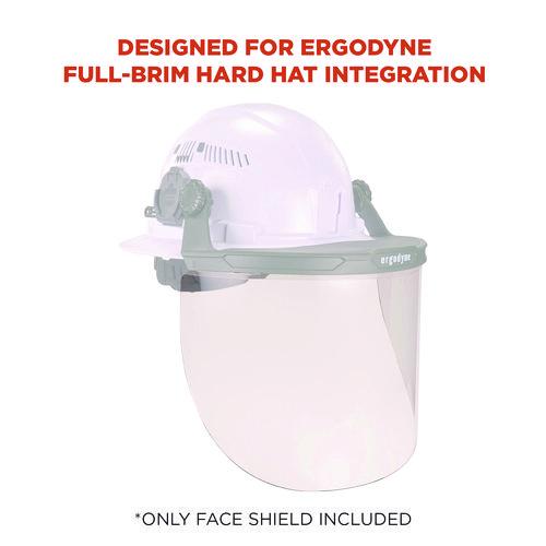 Picture of Skullerz 8998 Anti-Scratch/Anti-Fog Face Shield Replacement for Full Brim Hard Hat, Clear Lens