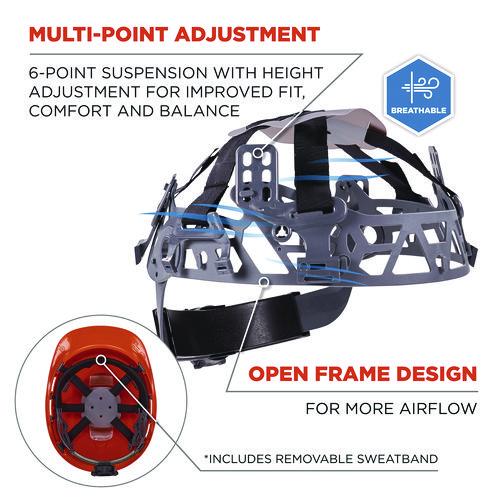 Picture of Skullerz 8967 Class E Lightweight Cap-Style Hard Hat, 6-Point Suspension, Orange