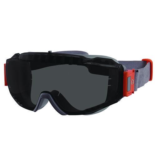 Picture of Skullerz MODI OTG Anti-Scratch and Enhanced Anti-Fog Safety Goggles with Neoprene Strap, Smoke Lens