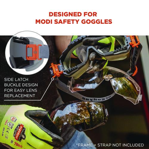 Picture of Skullerz MODI OTG Anti-Scratch and Enhanced Anti-Fog Safety Goggles Replacement Lens, Smoke