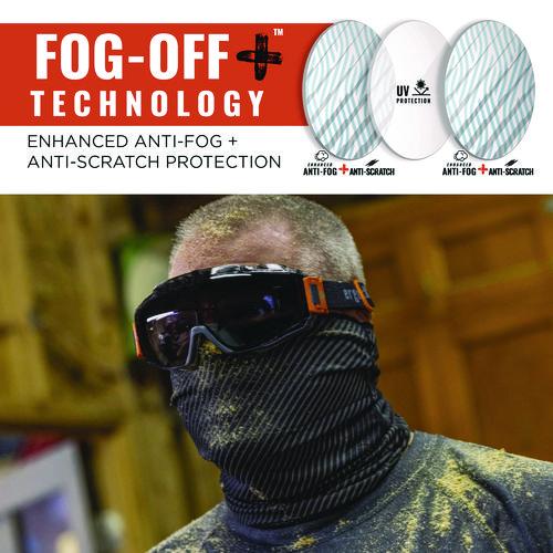 Picture of Skullerz MODI OTG Anti-Scratch and Enhanced Anti-Fog Safety Goggles Replacement Lens, Smoke