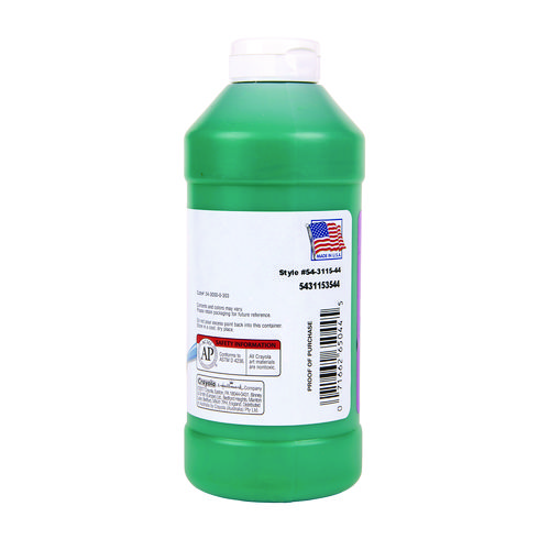 Picture of Artista II Washable Tempera Paint, Green, 16 oz Bottle