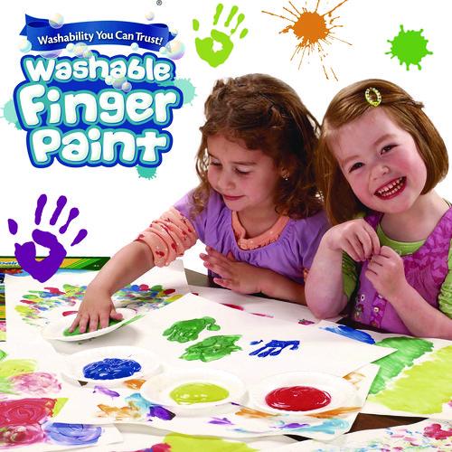 Picture of Washable Fingerpaint, Orange, 16 oz Bottle
