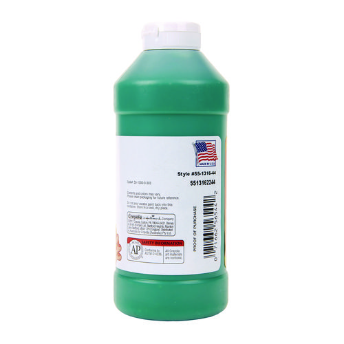 Picture of Washable Fingerpaint, Green, 16 oz Bottle