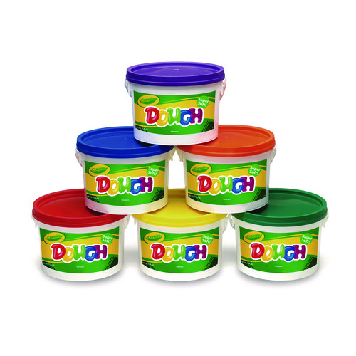 Picture of Modeling Dough Bucket, 3 lbs, Assorted Colors, 6 Buckets/Set
