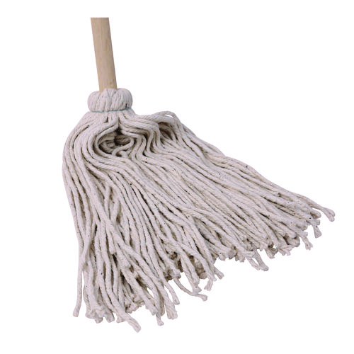 Picture of Handle/Deck Mops, #20 White Cotton Head, 54" Natural Wood Handle