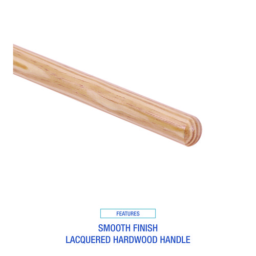 Picture of Tapered End Broom Handle, Lacquered Hardwood, 1.13" dia x 54", Natural