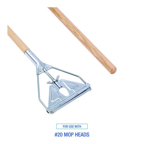 Picture of Quick Change Metal Head Mop Handle for No. 20 and Up Heads, 62" Wood Handle