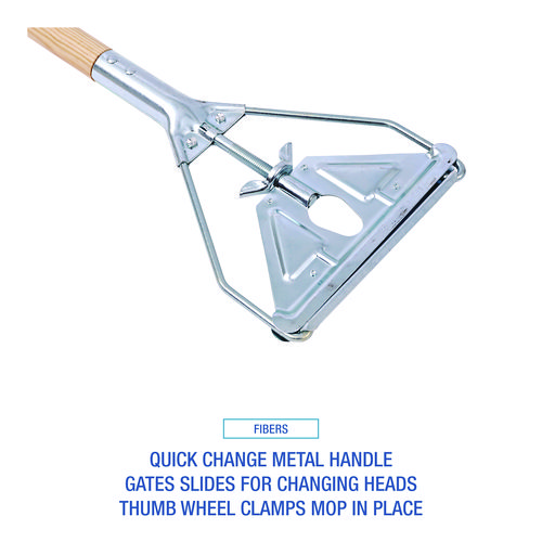 Picture of Quick Change Metal Head Mop Handle for No. 20 and Up Heads, 62" Wood Handle
