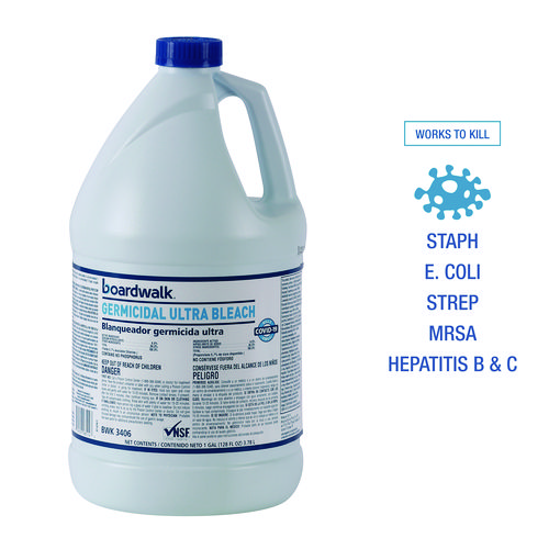 Picture of Germicidal Ultra Bleach, 6% Sodium Hypochlorite, 1 gal Bottle, 6/Carton