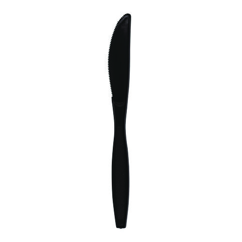 Picture of Heavyweight Polypropylene Cutlery, Knife, Black, 1000/Carton