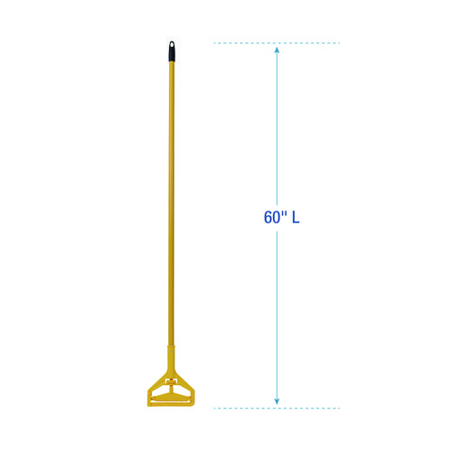 Picture of Cotton Cut End Mop Kit, #24 Natural Cotton Head, 60" Yellow Metal/Plastic Handle