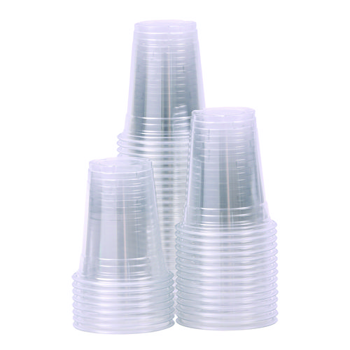 Picture of Clear Plastic Cold Cups, 12 oz, 50/Sleeve, 20 Sleeves/Carton