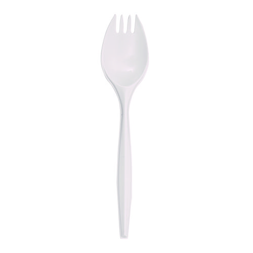 Picture of Mediumweight Polypropylene Cutlery, Spork, White, 1000/Carton