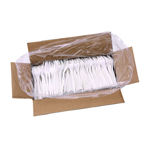 Picture of Heavyweight Polypropylene Cutlery, Fork, White, 1000/Carton